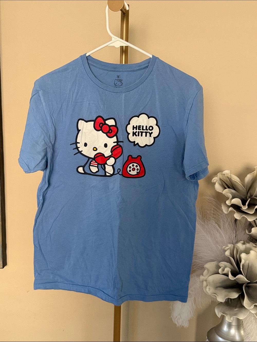 Hello Kitty Light Blue Tee with Red Accents